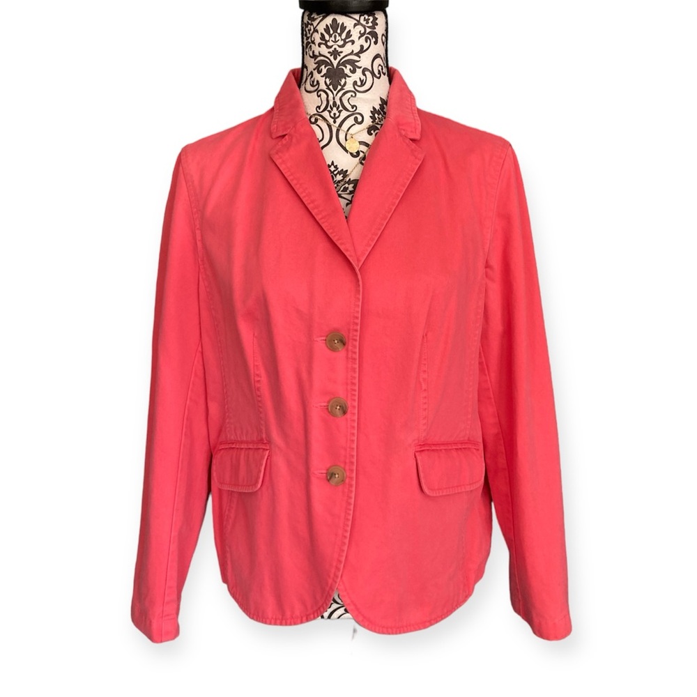 LANDS’ END | Women’s Chino Jacket Button Down Blazer - Picture 1 of 6
